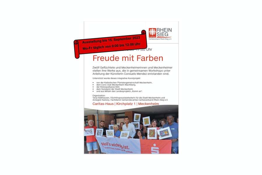 Ausstellungsplakat mit Öffnungszeit