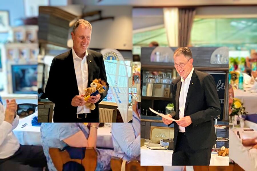 Lions Präsident Karl Böttcher bei seiner Antrittsrede