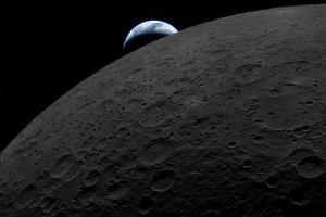 die erde vom Mond aus gesehen